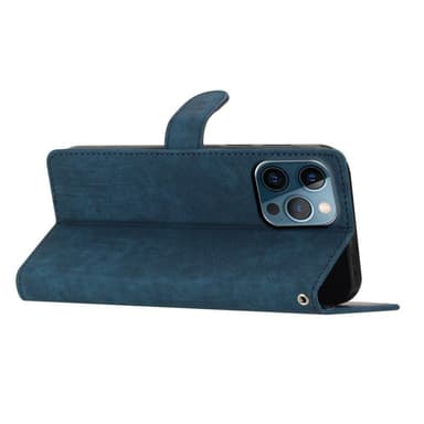 SKALO iPhone 15 Pro Max Plånboksfodral i PU-Läder - Blå