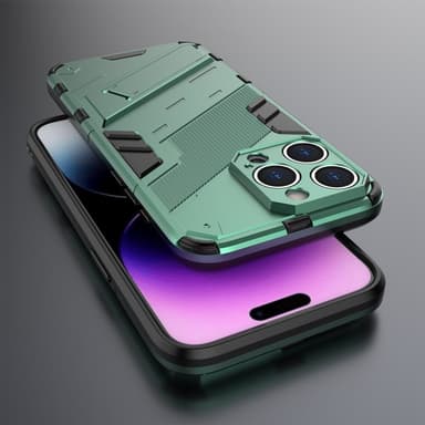 SKALO iPhone 15 Pro Max Armor Hybrid BIBERCAS Skal - Grön