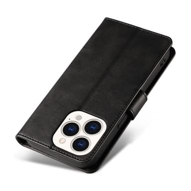 SKALO iPhone 15 Plus Premium Plånboksfodral - Svart