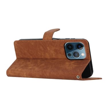 SKALO iPhone 15 Pro Max Plånboksfodral i PU-Läder - Brun
