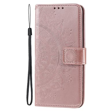 SKALO iPhone 15 Mandala Plånboksfodral - Roséguld