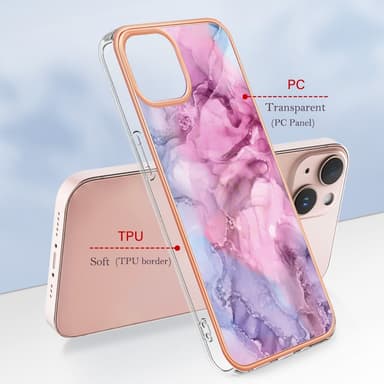 SKALO iPhone 15 Marmor TPU-skal - Motiv 3