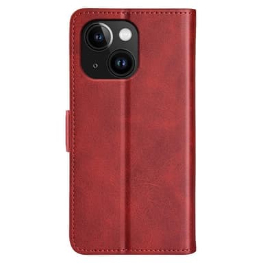 SKALO iPhone 15 Plus Premium Plånboksfodral - Röd