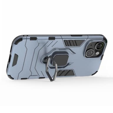 SKALO iPhone 15 Armor Hybrid Metallring skal - Blå