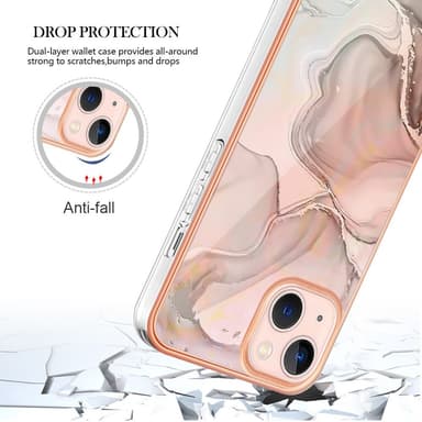 SKALO iPhone 15 Marmor TPU-skal - Motiv 2