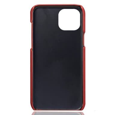 SKALO iPhone 15 PU-Läder Korthållare Skal - Röd
