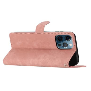 SKALO iPhone 15 Pro Max Plånboksfodral i PU-Läder - Roséguld