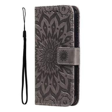 SKALO iPhone 15 Pro Max Mandala Plånboksfodral - Grå