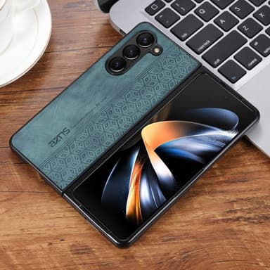 SKALO Samsung Z Fold5 AZNS PU-Läder Skal - Grön