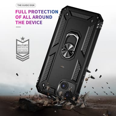 SKALO iPhone 15 Plus Armor Hybrid Metallring skal - Svart