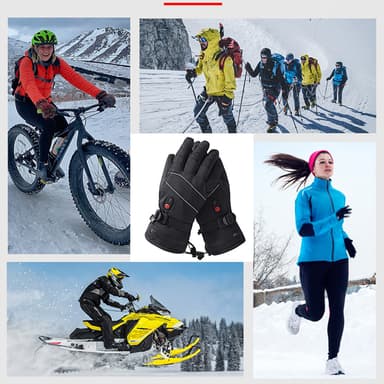Uppladdningsbara värmehandskar Svart XL