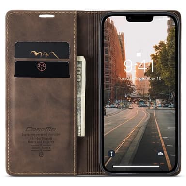 CASEME Plånboksfodral iPhone 15 Plus - Coffee