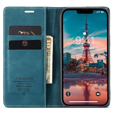 CASEME Plånboksfodral iPhone 15 - Blå