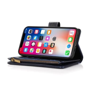 Dubbelflip Zipper 9-kort Apple iPhone 15 Pro Max - Svart