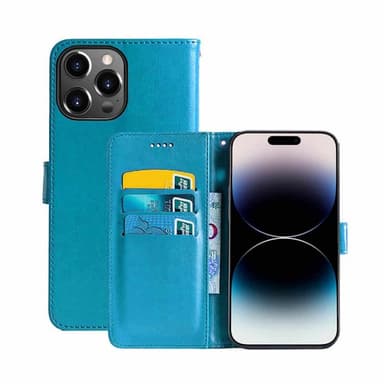Plånboksfodral 3-kort Apple iPhone 15 Pro Max - Ljusblå