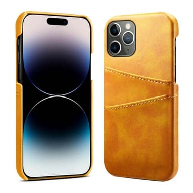 Retro skal med kortplatser Apple iPhone 15 Pro Max - Gul