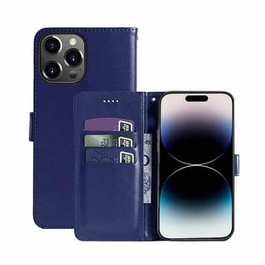 Plånboksfodral 3-kort Apple iPhone 15 Pro Max - Mörkblå