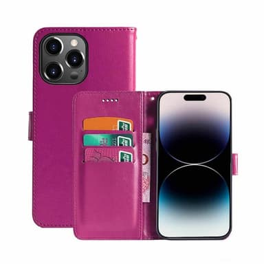 Plånboksfodral 3-kort Apple iPhone 15 Pro Max - Rosa