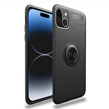 Slim Ring skal Apple iPhone 15 - Svart