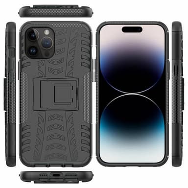 Stöttåligt skal med ställ Apple iPhone 15 Pro - Svart