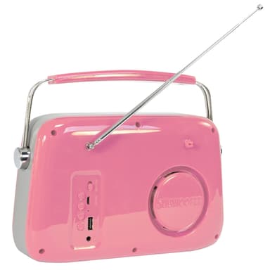 Madison retro radio med Bluetooth och FM (Rosa)