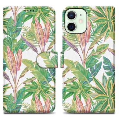 iPhone 12 MINI Plånboksfodral Skal (Grön)