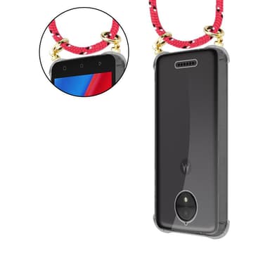 Motorola MOTO C PLUS Skal Fodral Kedja (Rosa)