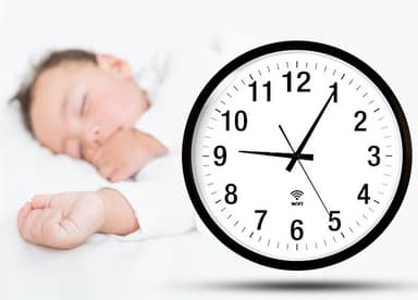 Smart WiFi Automatisk tidssynkronisering Mute Wall Clock Svart