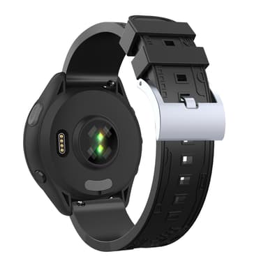 20 mm silikon klockarmband till Samsung Germin Huawei Svart