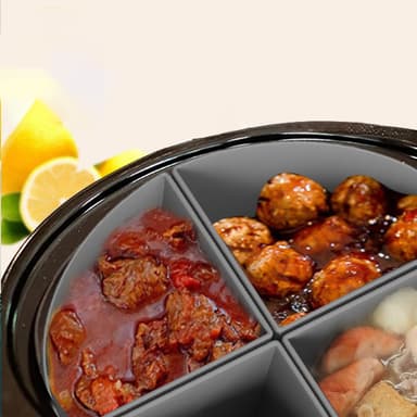 6QT Silikon Slow Cooker Liner 4 platser Grå
