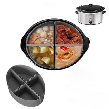 6QT Silikon Slow Cooker Liner 4 platser Grå