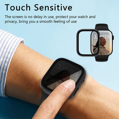 INF Sekretessfodral med skärmskydd i härdat glas för Apple Watch 9 Sva