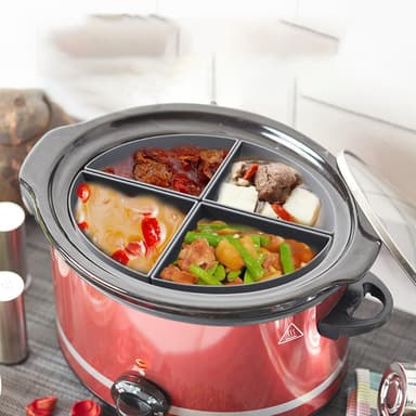 6QT Silikon Slow Cooker Liner 4 platser Grå