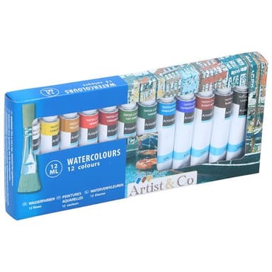 Vattenfärger 12ml 12-pack