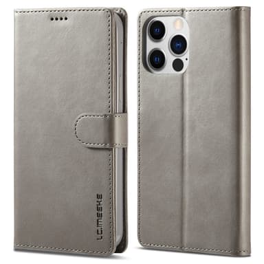 LC.IMEEKE Plånboksfodral till iPhone 15 Pro - Grå