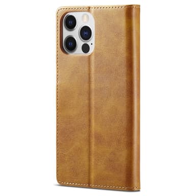 LC.IMEEKE Plånboksfodral till iPhone 15 Pro - Brun