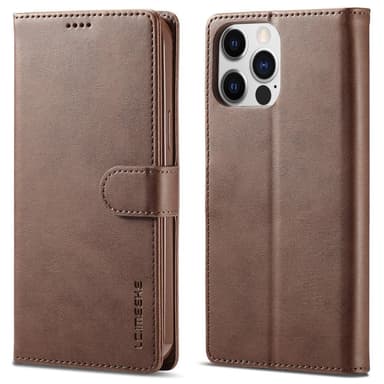 LC.IMEEKE Plånboksfodral till iPhone 15 Pro - Mörkbrun