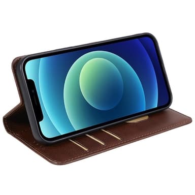 Plånboksställ Telefon Fodral Skal för iPhone 15 Plus - Coffee