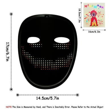 Barn LED-mask ansiktsförändrande glödande mask Halloween-fest