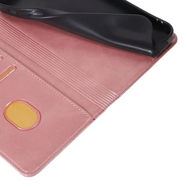 Plånboksställ Telefon Fodral Skal för iPhone 15 - Rose Gold