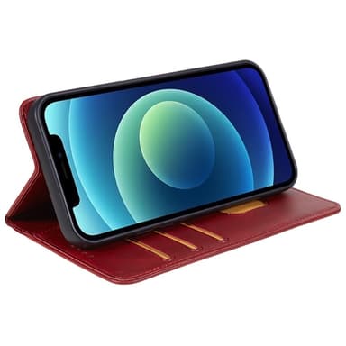 Plånboksställ Telefon Fodral Skal för iPhone 15 Pro - Röd