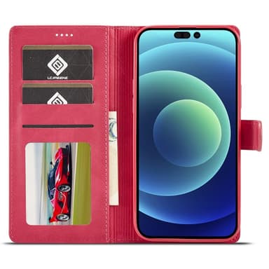 LC.IMEEKE Plånboksfodral till iPhone 15 Pro - Rosa