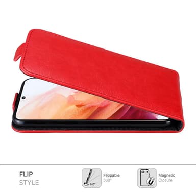 Samsung Galaxy S21 5G Flipfodral Skal (Röd)
