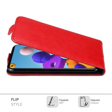 Samsung Galaxy A21s Flipfodral Skal (Röd)