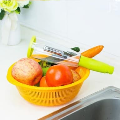 Smart Potatisskalare frukt skalare grönsaksskalare med behållare