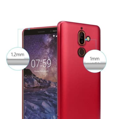 Nokia 7 PLUS Skal Fodral Case (Röd)