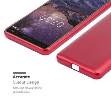 Nokia 7 PLUS Skal Fodral Case (Röd)