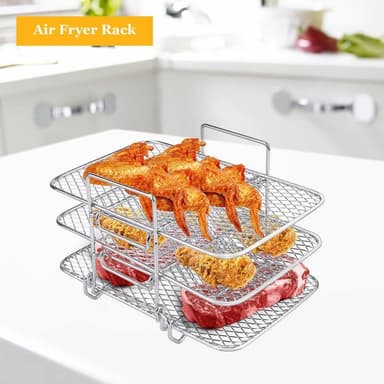 Air Fryer Rack för Ninja Air Fryer Flerlagers korg Grillstativ