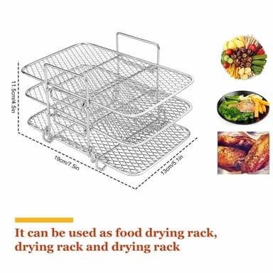 Air Fryer Rack för Ninja Air Fryer Flerlagers korg Grillstativ