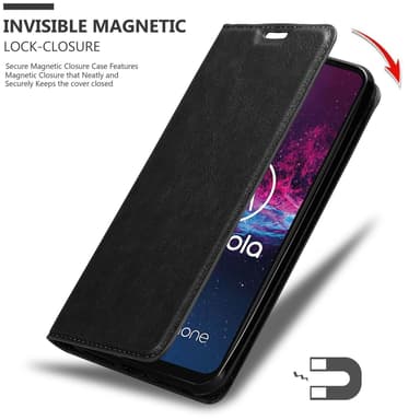 Motorola ONE ACTION Plånboksfodral Skal (Svart)